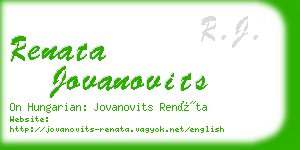 renata jovanovits business card